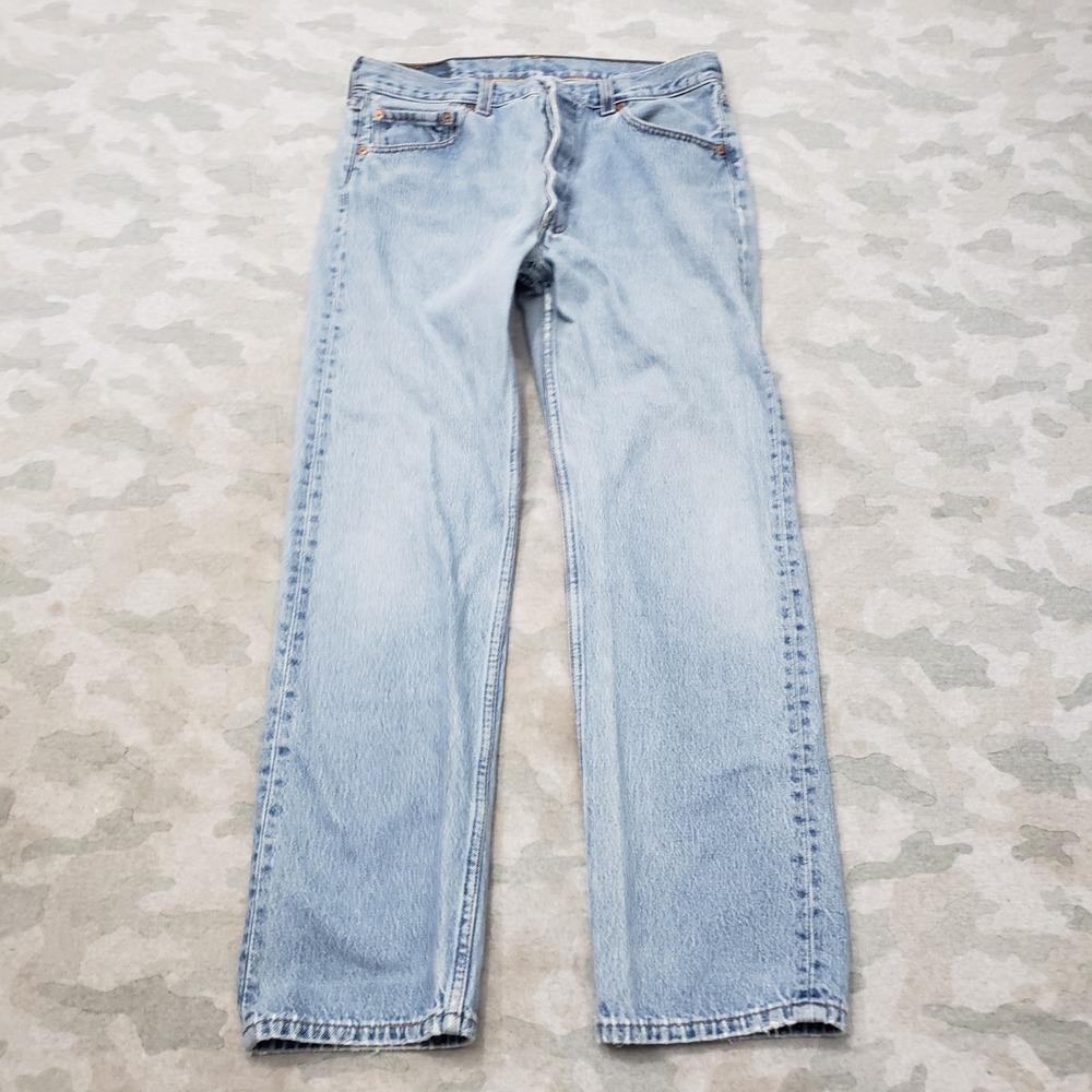 Vintage Levi's 501 Jeans Mens 34x30 Blue Straight Leg 90s Button Fly Made In USA
